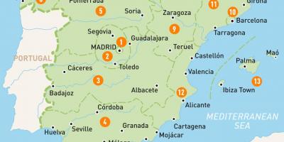 Map of valencia area spain