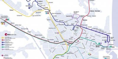 Valencia spain metro map