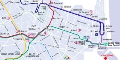 Map of valencia joaquin sorolla train station