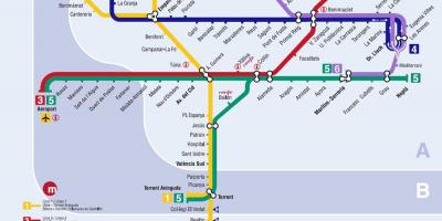 Map metro valencia