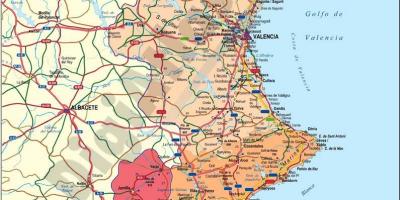 Map of valencia area