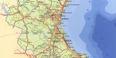 Valencia espana map